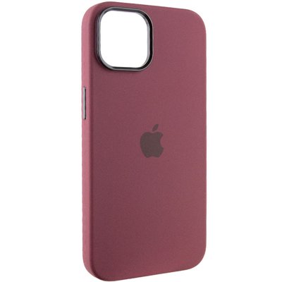 Чохол Silicone Case Metal Buttons (AA) для Apple iPhone 12 Pro Max (6.7"") (Бордовий / Plum)