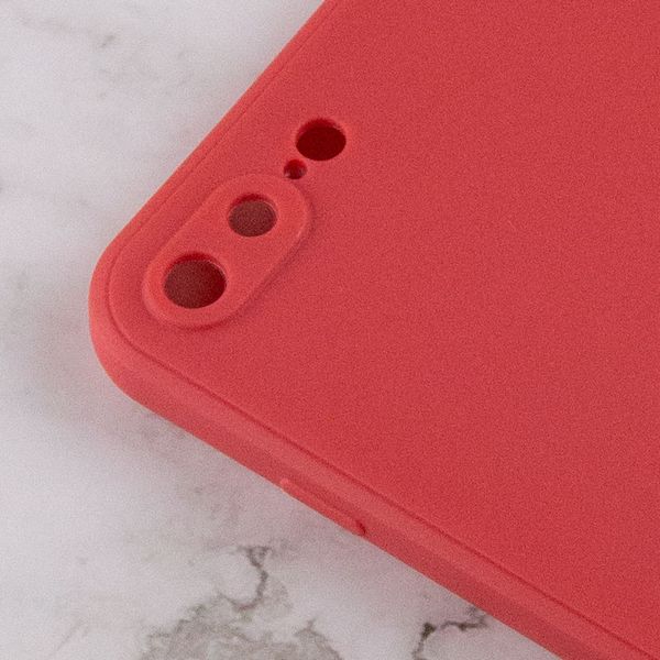 Силіконовий чохол Candy Full Camera для Apple iPhone 7 plus / 8 plus (5.5"") (Червоний / Camellia)