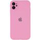 Чохол Silicone Case Full Camera Protective (AA) для Apple iPhone 12 (6.1"") (Рожевий / Light pink)