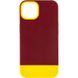 Чохол TPU+PC Bichromatic для Apple iPhone 13 (6.1"") (Brown burgundy / Yellow)