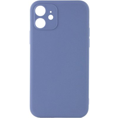 Силиконовый чехол Candy Full Camera для Apple iPhone 12 (6.1") (Голубой / Mist blue)