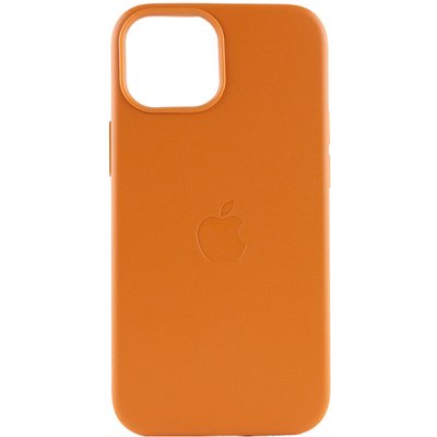 Шкіряний чохол Leather Case (AAA) with MagSafe для Apple iPhone 13 (6.1"") (Golden Brown)