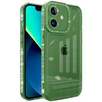 Чехол TPU Starfall Clear для Apple iPhone 12 (6.1") (Зеленый)