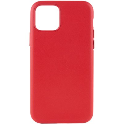 Шкіряний чохол Leather Case (AA Plus) для Apple iPhone 11 (6.1"") (Crimson)