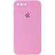 Чохол Silicone Case Square Full Camera Protective (AA) для Apple iPhone 7 plus / 8 plus (5.5"") (Рожевий / Light pink)