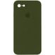 Уцінка Чохол Silicone Case Square Full Camera Protective (AA) для Apple iPhone 7 / 8 / SE (2020) (Розкрита упаковка / Зелений / Dark Olive)