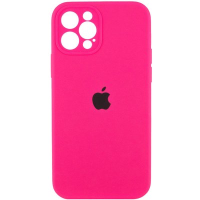 Чохол Silicone Case Full Camera Protective (AA) для Apple iPhone 12 Pro Max (6.7"") (Рожевий / Barbie pink)