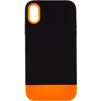 Чехол TPU+PC Bichromatic для Apple iPhone X / XS (5.8") (Черный / Оранжевый)