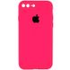 Чохол Silicone Case Square Full Camera Protective (AA) для Apple iPhone 7 plus / 8 plus (5.5"") (Рожевий / Barbie pink)