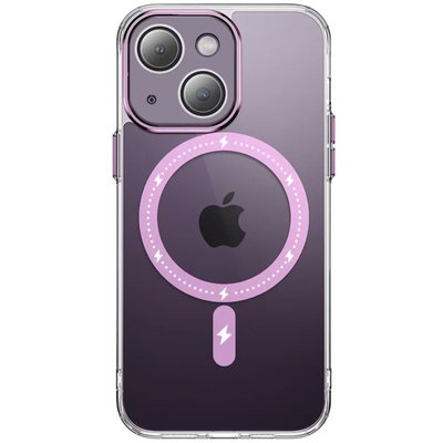 Чохол TPU+PC Colorful with MagSafe для Apple iPhone 13 (6.1"") (Pink)