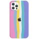 Уцінка Чохол Silicone case Full Rainbow для Apple iPhone 13 Pro Max (6.7"") (Естетичний дефект / Рожевий / Бузковий)