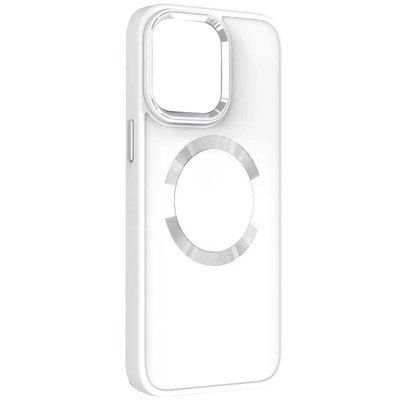 TPU чохол Bonbon Metal Style with MagSafe для Apple iPhone 13 (6.1"") (Білий / White)