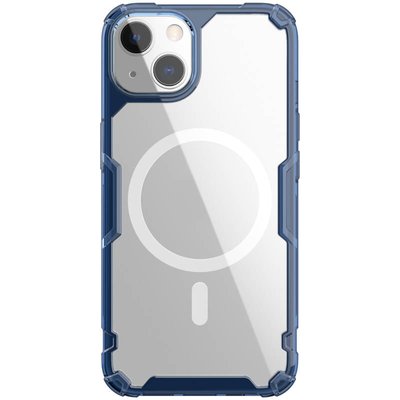 TPU чохол Nillkin Nature Pro Magnetic для Apple iPhone 13 / 14 (6.1"") (Синій (прозорий))
