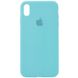 Чохол Silicone Case Full Protective (AA) для Apple iPhone X (5.8"") / XS (5.8"") (Бірюзовий / Marine Green)