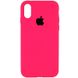 Чохол Silicone Case Full Protective (AA) для Apple iPhone X (5.8"") / XS (5.8"") (Рожевий / Barbie pink)