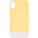 Чохол TPU+PC Bichromatic для Apple iPhone X / XS (5.8"") (Creamy-yellow / White)