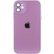 Чохол TPU+Glass Sapphire Midnight для Apple iPhone 12 (6.1"") (Бузковий / Lilac)