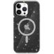 Чохол TPU Galaxy Sparkle (MagFit) для Apple iPhone 15 Pro Max (6.7"") (Black+Glitter)
