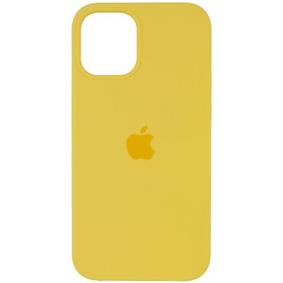 Уценка Чехол Silicone Case (AA) для Apple iPhone 12 Pro Max (6.7") (Эстетический дефект / Желтый / Pollen)
