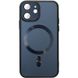 Чохол TPU+Glass Sapphire Midnight with MagSafe для Apple iPhone 12 (6.1"") (Чорний / Black)