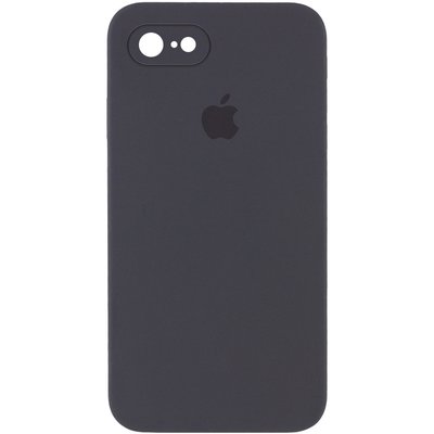 Чехол Silicone Case Square Full Camera Protective (AA) для Apple iPhone 7 / 8 / SE (2020) (4.7") (Серый / Dark Gray)