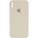 Уцінка Чохол Silicone Case Square Full Camera Protective (AA) для Apple iPhone XS / X (5.8"") (Дефект упаковки / Бежевий / Antigue White)