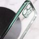 Прозорий силіконовий чохол глянцева окантовка Full Camera для Apple iPhone 12 Pro Max (6.7"") (Зелений)