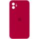 Чохол Silicone Case Square Full Camera Protective (AA) для Apple iPhone 11 (6.1"") (Червоний / Rose Red)