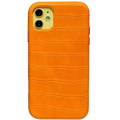 Шкіряний чохол Croco Leather для Apple iPhone 11 (6.1"") (Yellow)