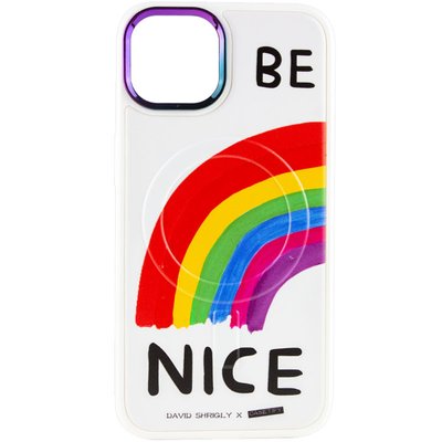 TPU+PC чохол Funny pictures with MagSafe для Apple iPhone 13 (6.1"") (Be Nice)