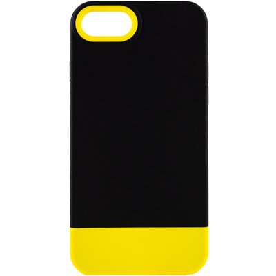 Чехол TPU+PC Bichromatic для Apple iPhone 7 / 8 / SE (2020) (4.7") (Черный / Желтый)