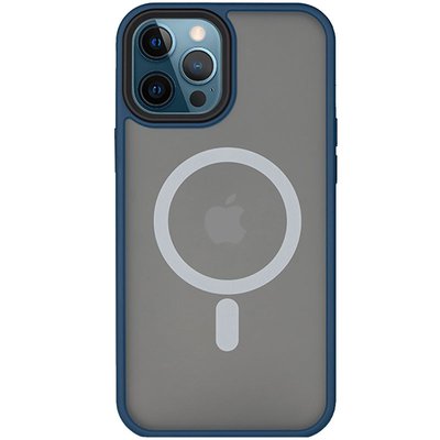 TPU+PC чохол Metal Buttons with MagSafe для Apple iPhone 14 Pro (6.1"") (Синій)