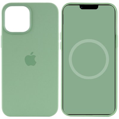 Уцінка Чохол Silicone case (AAA) full with Magsafe and Animation для Apple iPhone 12 Pro / 12 (6.1"") (Дефект упаковки / Зелений / Pistachio)