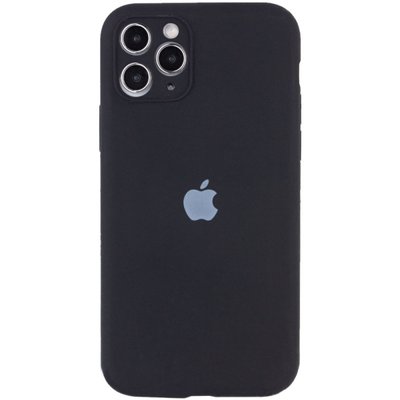 Чохол Silicone Case Full Camera Protective (AA) для Apple iPhone 12 Pro (6.1"") (Чорний / Black)