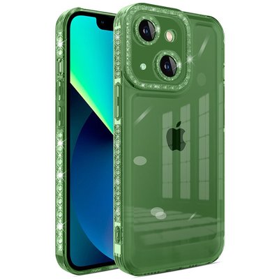 Чехол TPU Starfall Clear для Apple iPhone 14 (6.1") (Зеленый)