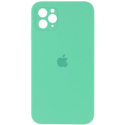 Чохол Silicone Case Square Full Camera Protective (AA) для Apple iPhone 11 Pro (5.8"") (Зелений / Spearmint)