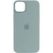 Уцінка Чохол Silicone case (AAA) full with Magsafe для Apple iPhone 14 Pro Max (6.7"") (Дефект упаковки / Бірюзовий / Succulent)