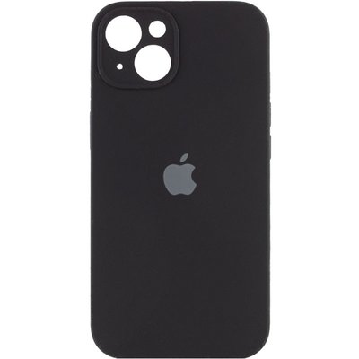 Уценка Чехол Silicone Case Full Camera Protective (AA) для Apple iPhone 14 Plus (6.7") (Эстетический дефект / Черный / Black)