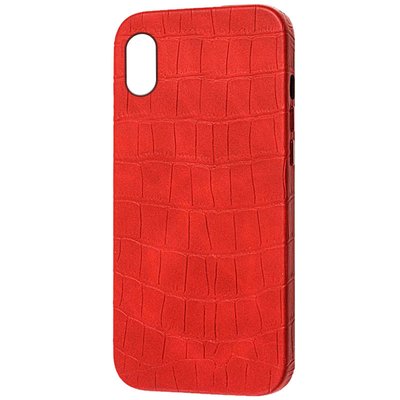 Шкіряний чохол Croco Leather для Apple iPhone XS Max (6.5"") (Red)