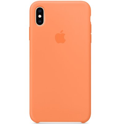 Чохол Silicone case (AAA) для Apple iPhone XS Max (6.5"") (Помаранчевий / Papaya)