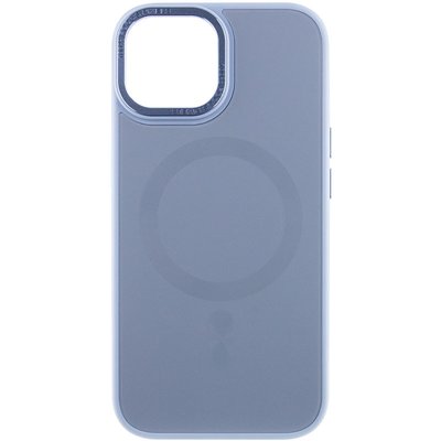 Чохол TPU+Glass Sapphire Midnight Open Camera with MagSafe для Apple iPhone 15 (6.1"") (Блакитний / Blue)