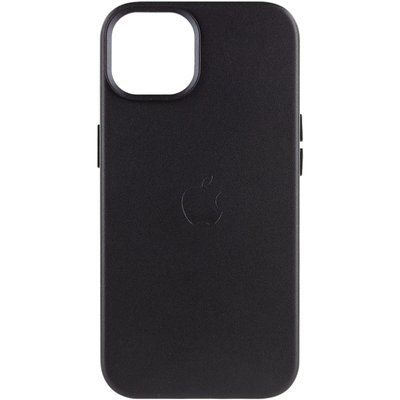 Шкіряний чохол Leather Case (AA) with MagSafe для Apple iPhone 14 Plus (6.7"") (Black)