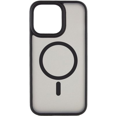 TPU+PC чохол Metal Buttons with MagSafe для Apple iPhone 12 Pro / 12 (6.1"") (Чорний)