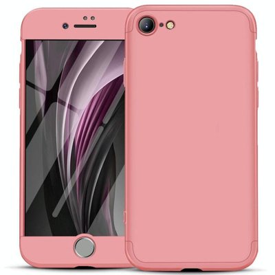 Пластиковая накладка GKK LikGus 360 градусов (opp) для Apple iPhone SE (2020) / 7 / 8 (Розовый / Rose gold)
