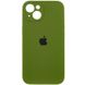 Чохол Silicone Case Full Camera Protective (AA) для Apple iPhone 15 (6.1"") (Зелений / Dark Olive)