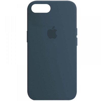 Чехол Silicone Case Full Protective (AA) для Apple iPhone SE (2020) (Синий / Abyss Blue)