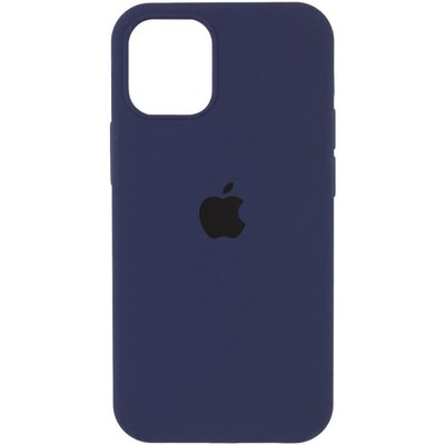 Чохол Silicone Case Full Protective (AA) для Apple iPhone 12 Pro / 12 (6.1"") (Темний Синій / Midnight Blue)