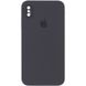 Чохол Silicone Case Square Full Camera Protective (AA) для Apple iPhone XS / X (5.8"") (Сірий / Dark Gray)