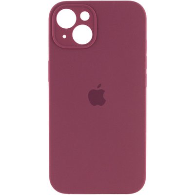 Чехол Silicone Case Full Camera Protective (AA) для Apple iPhone 14 Plus (6.7") (Бордовый / Слива)