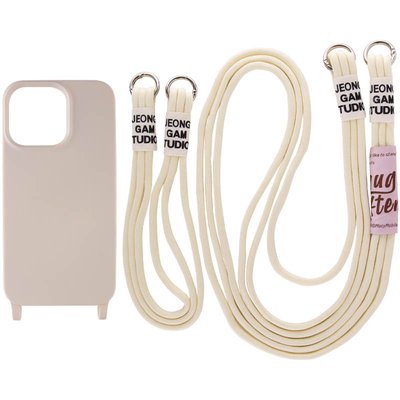Чохол TPU two straps California для Apple iPhone 12 Pro / 12 (6.1"") (Бежевий / Antigue White)